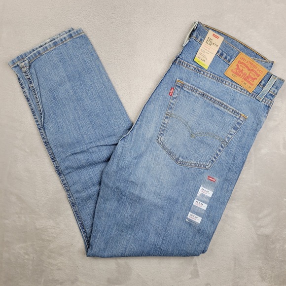 Levis 531 Jeans Mens 36x34 Denim Pant Athletic Slim Flex Stretch Hip 854940031 - Picture 1 of 6